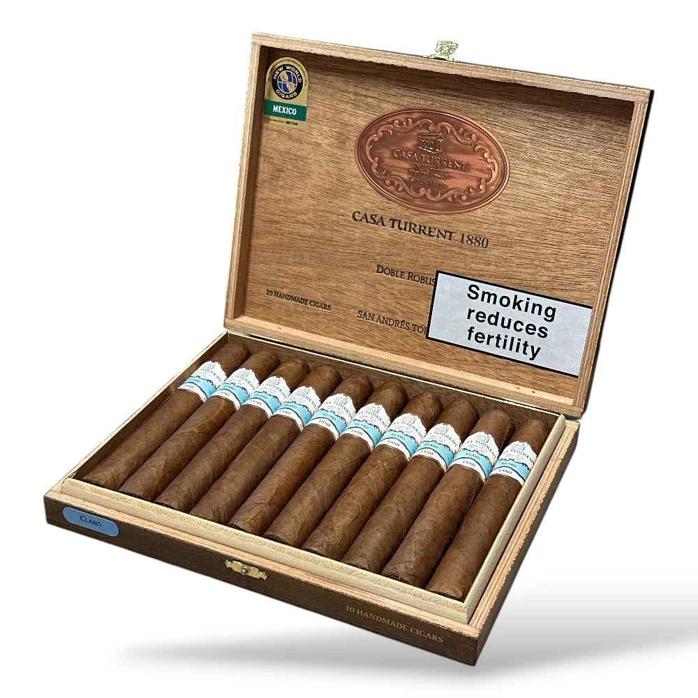 Casa Turrent 1880 Claro Double Robusto Box of 10 - 01